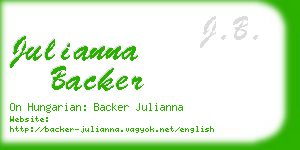 julianna backer business card
